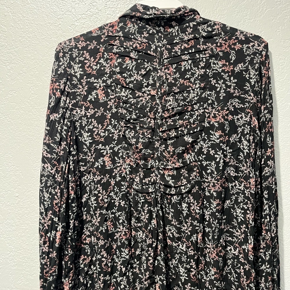 Maeve Black and Pink Floral Blouse - Picture 2 of 5